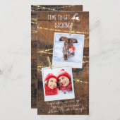 Niedliche Dashing Reindeer Icon 2-Foto-Urlaubskart (Vorne/Hinten)