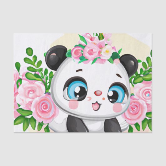 Niedliche Decoupage Panda Bärenliebhaber Tissue Pa Seidenpapier (Vorderseite)