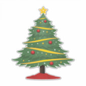 Niedliche Dekoration Funkelnd Weihnachtsbaum Aufkleber (Vorderseite)
