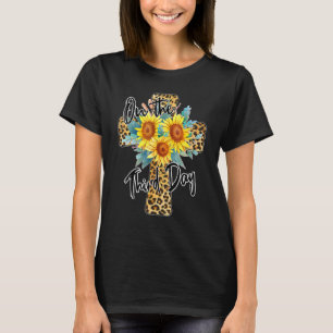 Niedliche Dekoration von Sonnenblumen Leopard Oste T-Shirt
