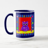 Niedliche dekorative Eulen und NamensTasse Tasse (Links)