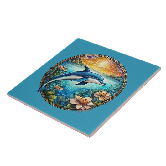 Niedliche Delfinfreunde Fliese (Seite)