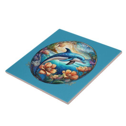 Niedliche Delfinfreunde Fliese (Seite)