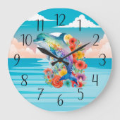 niedliche Delfinfreunde Große Wanduhr (Vorderseite)