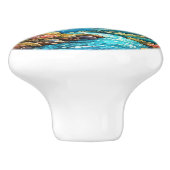 Niedliche Delfinfreunde Keramikknauf (Seitenansicht)