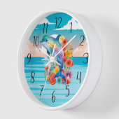 niedliche Delfinfreunde Uhr (Winkel)