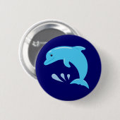 Niedliche Delphin Button (Vorne & Hinten)