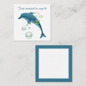 Niedliche Delphin-Hello-Stimmung Mitteilungskarte (Vorne/Hinten)