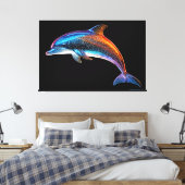Niedliche Delphin Leinwanddruck (Insitu (Schlafzimmer))