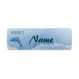 Niedliche Delphin-Namen-Aufkleber