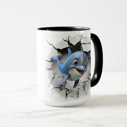 Niedliche Delphin Tasse (VorderseiteRechts)