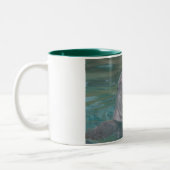 Niedliche Delphin-Tasse Zweifarbige Tasse (Links)