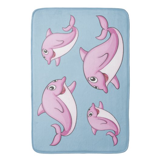 Niedliche Delphinbadematten Badematte (Vorderseite Vertikal)