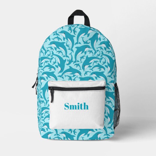 Niedliche Delphine Bedruckter Rucksack (Vorderseite)