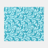 Niedliche Delphine Fleecedecke (Vorderseite (Horizontal))