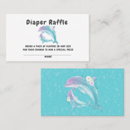 Niedliche Delphine Girl Baby Shower Business Card Visitenkarte
