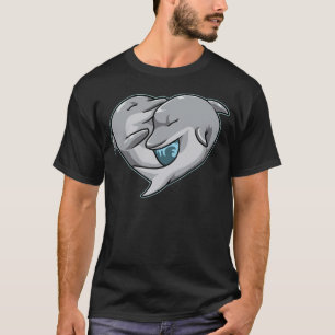 Niedliche Delphine - Kopfform Liebe Tiere T-Shirt
