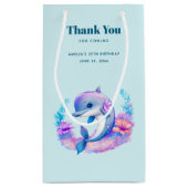 Niedliche Delphine-Kreatur Geburtstag Vielen Dank Kleine Geschenktüte (Rückseite)