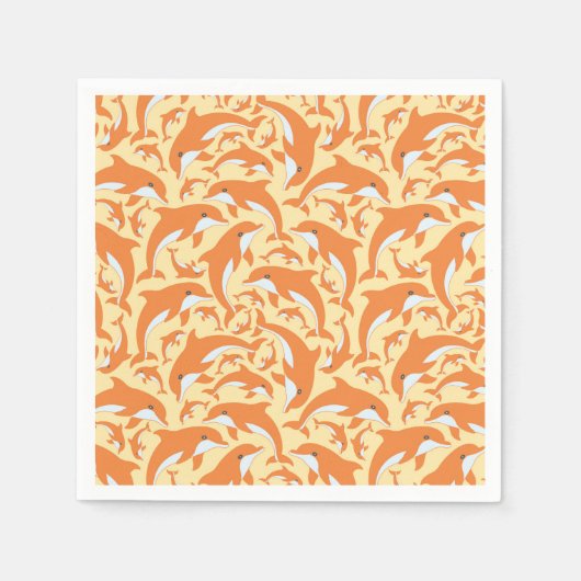 Niedliche Delphine Serviette (Vorderseite)