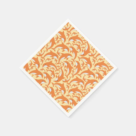 Niedliche Delphine Serviette (Ecke)