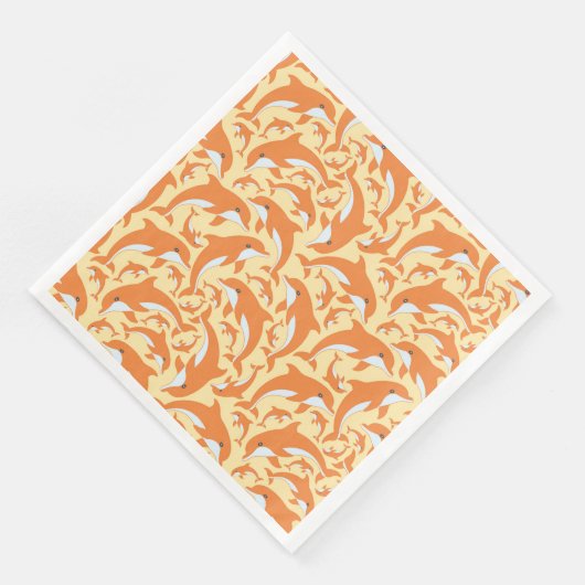 Niedliche Delphine Serviette (Ecke)