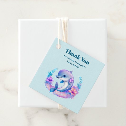 Niedliche Delphinkreatur Vielen Dank Geschenkanhänger (Beispiel)