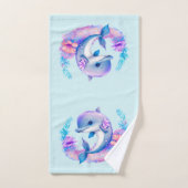 Niedliche Delphinmeerkreatur Badhandtuch Set (Handtuch)