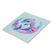 Niedliche Delphinmeerkreatur Fliese (Seite)