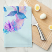 Niedliche Delphinmeerkreatur Geschirrtuch (Viertel Falte)