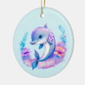 Niedliche Delphinmeerkreatur Keramik Ornament (Links)