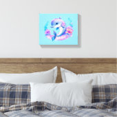 Niedliche Delphinmeerkreatur Leinwanddruck (Insitu (Schlafzimmer))