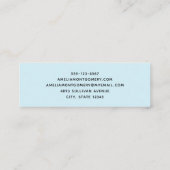 Niedliche Delphinmeerkreatur Mini Visitenkarte (Rückseite)