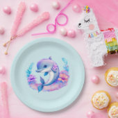 Niedliche Delphinmeerkreatur Pappteller (Party)