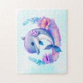 Niedliche Delphinmeerkreatur Puzzle (Vertikal)