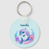 Niedliche Delphinmeerkreatur Schlüsselanhänger (Vorderseite)