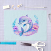 Niedliche Delphinmeerkreatur Seidenpapier (Handwerk)