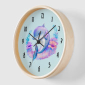 Niedliche Delphinmeerkreatur Uhr (Winkel)
