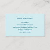 Niedliche Delphinmeerkreatur Visitenkarte (Rückseite)