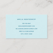 Niedliche Delphinmeerkreatur Visitenkarte (Rückseite)