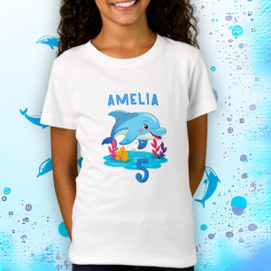 Niedliche Delphintiere Geburtsname T-Shirt