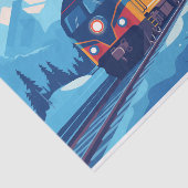 Niedliche deoupage Zugliebhaber Retro Seidenpapier (Ausschnitt)