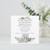 Niedliche der Mama-n Laub-Mädchen-Dusche Baby-des Einladung (Stehend Vorderseite)