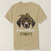 Niedliche Deutsche Kurzhaarige Mama Leopard Hunde T-Shirt (Design vorne)