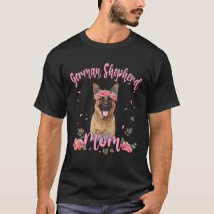Niedliche Deutsche Schäferhirte Mama Blume Dog Lov T-Shirt