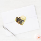 Niedliche deutsche Schäferkleber Herz-Aufkleber (Umschlag)