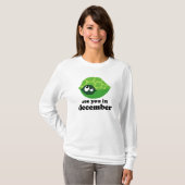 Niedliche Dezember-Baby-Mitteilung T-Shirt (Vorne ganz)