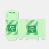 Niedliche Diagonal Streifen Grün und Weiß St Patri Geschenkschachtel (Ungefaltet)