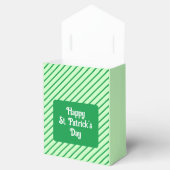 Niedliche Diagonal Streifen Grün und Weiß St Patri Geschenkschachtel (Geöffnet)