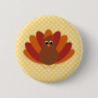 Niedliche die Cartoon-Erntedank-Türkei-Knöpfe Button