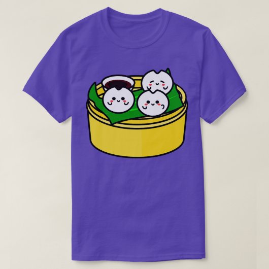 Niedliche Dim Sum Illustration T-Shirt (Design vorne)
